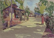 Деревенская улица. Индия.